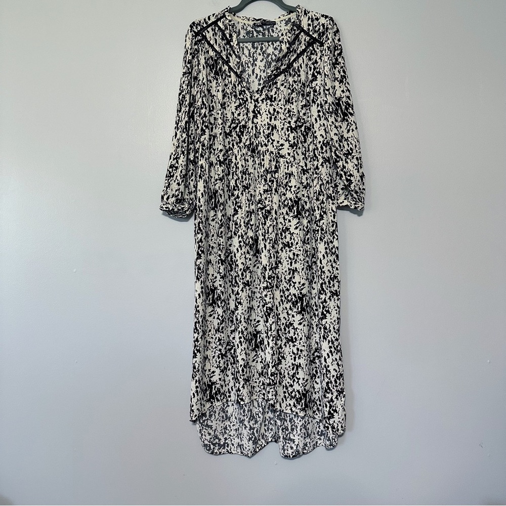 Zara‎ Speckled Long Sleeve Maxi Dress